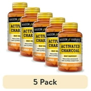 (5 pack) Mason Natural Activated Charcoal 520 mg 60 Caps