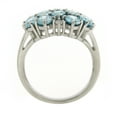 thumbnail image 3 of 925 Sterling Silver Blue Zircon, White Natural Zircon Ring, 3 of 5