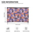thumbnail image 3 of Hirioo Halloween Black Cats for Paper Reusable Cosmetic Bag Zipper Encouragement Travel Pouch Toiletry Bag for Women Girls, 3 of 7