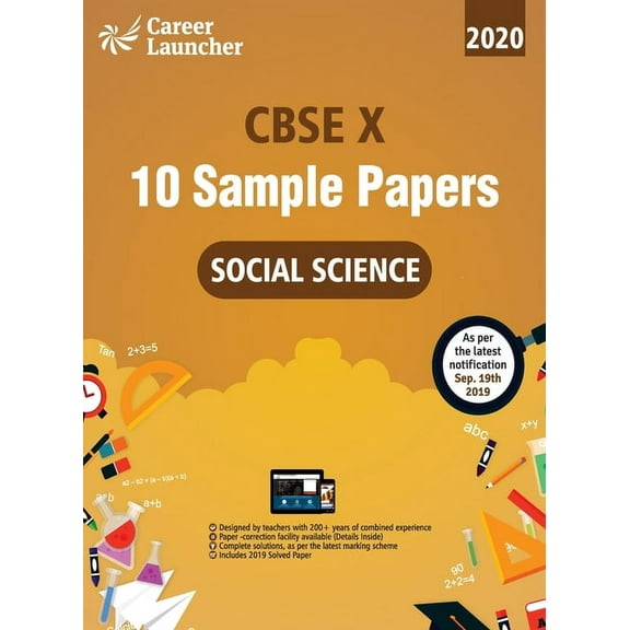 Cbse 2020: Class X - 10 Sample papers - Social Science, (Paperback)