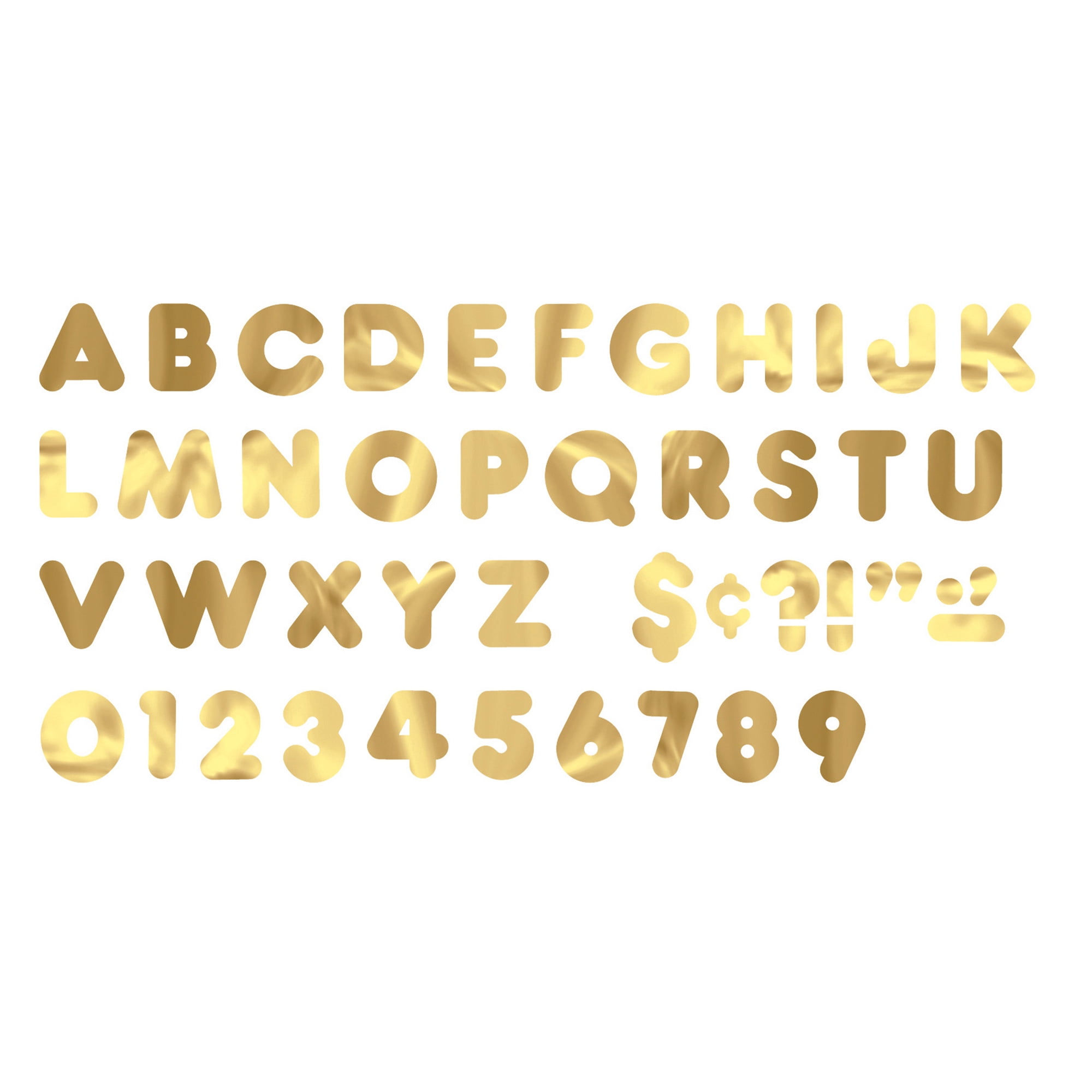 TREND Gold Metallic 2-Inch Casual Uppercase Ready Letters, 426 Pieces
