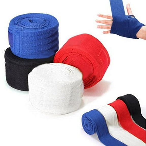 Anvazise 1 Pair 2.5m Boxing Handwraps Bandage Punching Hand Wrap Exercise Training Gloves Black