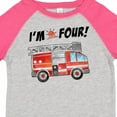 thumbnail image 4 of Inktastic I'm 4 Fire Truck 4th Birthday Boys or Girls Toddler T-Shirt, 4 of 5