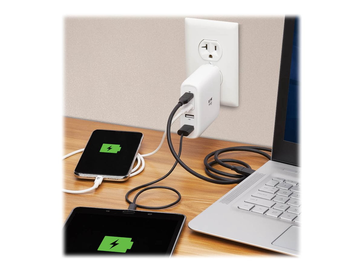 Tripp Lite USB C Wall Charger 4Port Compact 100W PD3.0 White U280W04100C2G