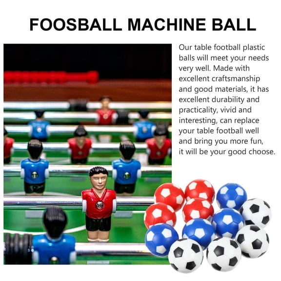 FUTUREORYY Table Soccer Balls Durable Plastic Replacement Foosball for Decoration 12Pcs