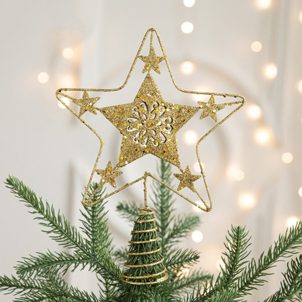 Christmas Tree Topper, Xmas Decorations Colorful Lighted Xmas Tree Star