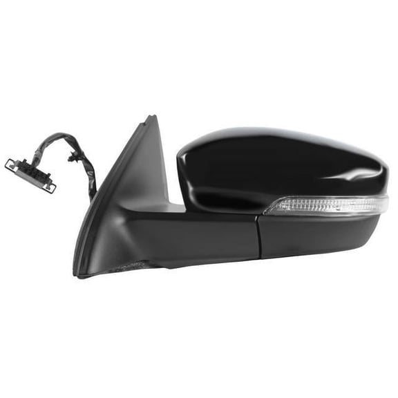 72534V - Fit System Driver Side Mirror For 12-14 Volkswagen Gli Sedan, 11-14 Jetta Sedan, 13-14 Jetta Hybrid, Textured Black W/ Ptm Cover, W/ Turn Signal, W/O Memory, Foldaway, Heated Power