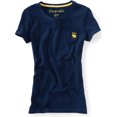 thumbnail image 1 of Camiseta gráfica Aeropostale con cuello redondo y bolsillo para mujer Azul Extra Pequeña, 1 of 1
