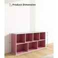 thumbnail image 2 of Toys Storage Organizer, Wooden Storage Shelves Book Organizer for  Room Classroom Playroom, Pink, 2 of 12