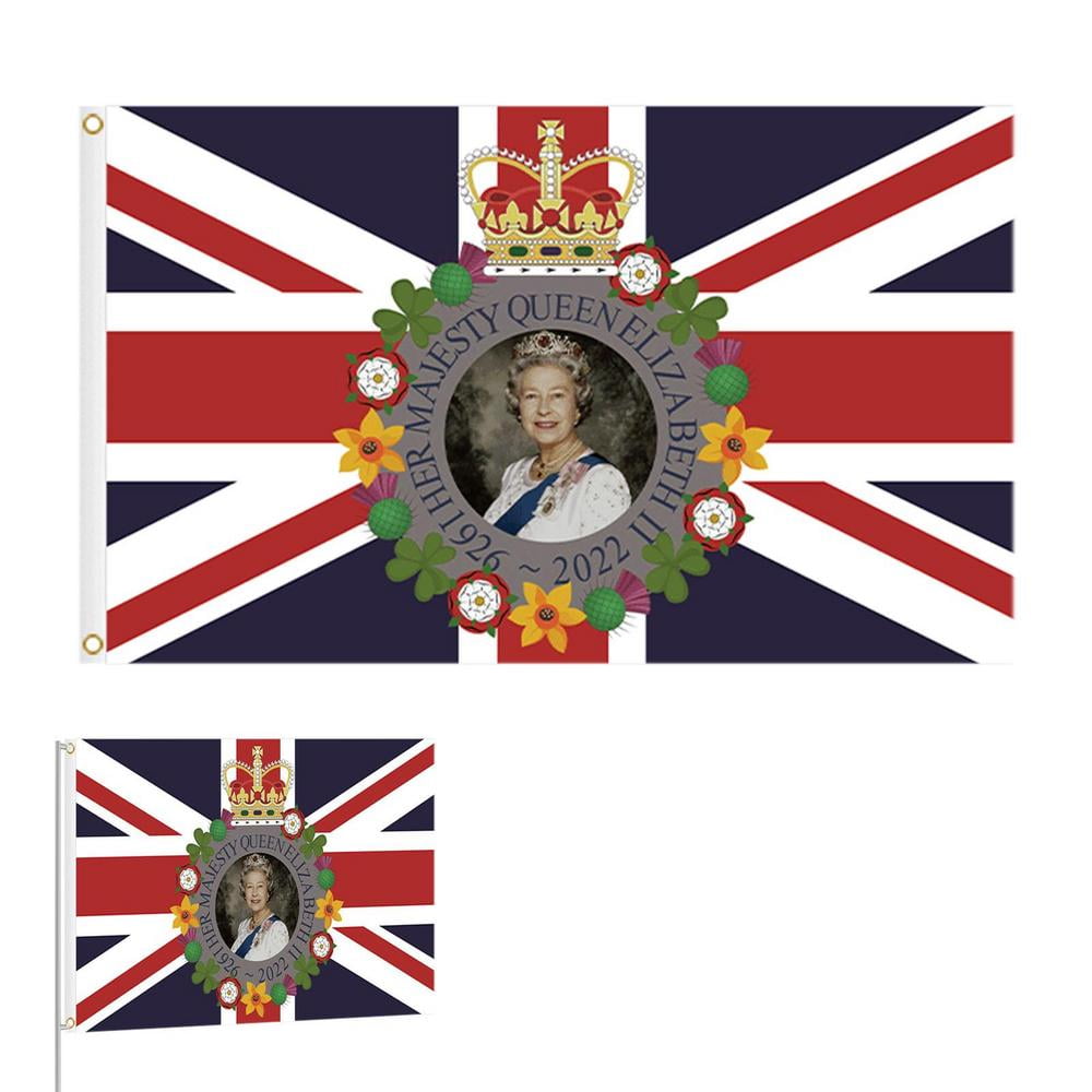 Ksruee Queen Elizabeth Flag Salute to the Queen Flag 3x5ft Queen ...