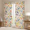 thumbnail image 2 of Castle Fairy Children Teens Adults Chic Floral Flowers Black Out Curtains,Kawaii Colorful Birds Curtains Pack of 2 (42x63 Each),Retro Vintage Aesthetic Bedroom Curtains,Microfiber Bedroom Decor, 2 of 6