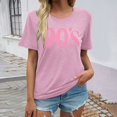 thumbnail image 2 of Wangmeiwg Oversized 90s Vibe Women T-Shirt Inspiring Graphic Tee for Casual with Country Music Disco Party Style and Retro Top Pink XXL, 2 of 4