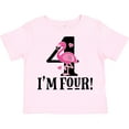 thumbnail image 3 of Inktastic 4th Birthday Flamingo Girls Toddler T-Shirt, 3 of 5