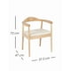 thumbnail image 2 of Ilios Innova | Conjunto de 2 Sillas Nórdico de Comedor con Reposabrazos, Asiento Beige Acolchado PU y Estructura de Madera Natural, Diseño Moderno y Minimalista, 2 of 9