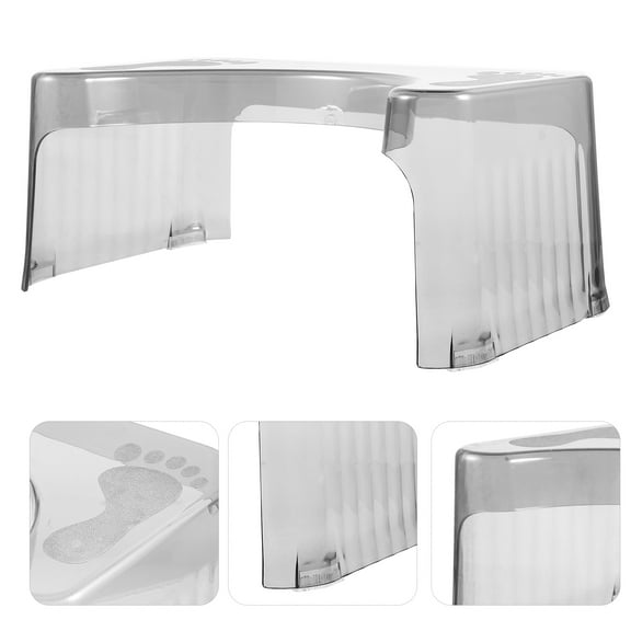 BESTYASH Clear Plastic Step Stool with Anti-Slip Surface for Home Use, Durable Kids Toilet Chair, 7.9 Inches Height