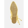 thumbnail image 6 of BARTSI Yellow Handwoven Tie Up Flat Mules, 6 of 6