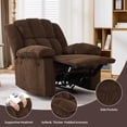 thumbnail image 5 of Garvee Oversized Recliner Chair for Adults, 150° Manual Recliner Nursery Chairs, with Corduroy Upholstery, Brown, 5 of 7