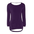 thumbnail image 5 of Gkeoshab Sweaters for Women Long Sleeve Shirts for Women 2026 Fall Clothes Tunic Tops Loose Fit Dressy Crewneck Pullover Sweaters Purple XXXXL, 5 of 5