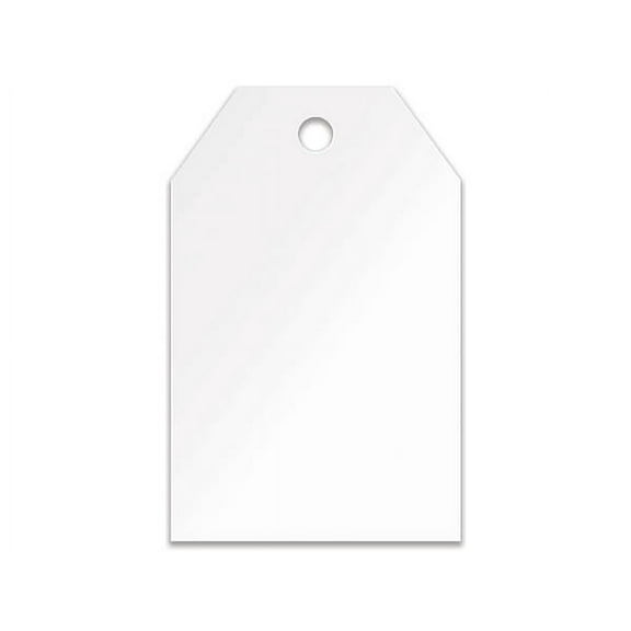 50 PK, White Gift Tags, 2-1/4 x 3-1/2" For Gift Baskets, Gift Bags, & Wrapped Gifts