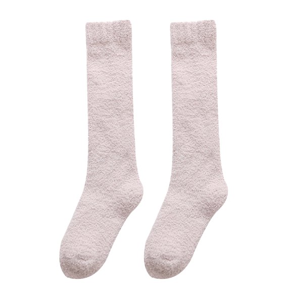 HNMKIU Women's Thermal Velvet Calf Socks Cozy Lined Stockings for Cold Weather Comfort H,One Size