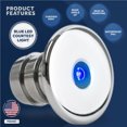 thumbnail image 3 of Five Oceans LED Marine Courtesy Lights, Boat Mini Accent Light, Round Deluxe Light for Boat Interior, Deck, Cockpit, Blue LED, for Pontoon, Fishing Boat, Bass Boat, Sailboat, RVs - FO-2445, 3 of 9