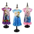 thumbnail image 2 of Frozen Elsa Princesa Camisón Vestido para niños Niñas Ropa de dormir Manga corta Verano Niños Ropa Homewear Pijamas para niñas M 120 cm zhangmengya CONDUJO, 2 of 2