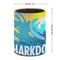 thumbnail image 2 of Tiburón Perro-theme Cylinder Pen Holder Pencil Organizer with Flannel Lining PVC Leather Material Cardboard Base for study work 10*8CM, 2 of 6