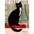 thumbnail image 2 of Vintage Apple Collection 11x14 Gold Ornate Wood Framed with Double Matting Museum Art Print Titled - Le Chat Noir 1, 2 of 4