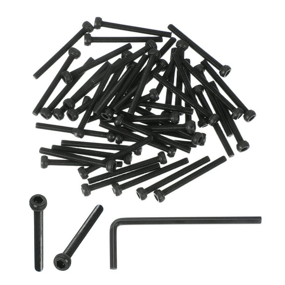 M3 x 30mm Hex Socket Head Screws Cap Bolt, 50 Pack 12.9 Grade Carbon Steel Hexagon Socket Screw  with Hex Wrenches