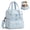 Blue, variant on Insulated Lunch Box & Lunch Bag for Women Men, Water Resistant Reusable Double Deck Large Cooler Bag for Work Travel Outdoor, 12L,White