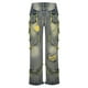thumbnail image 4 of Pantalones largos para hombre, moda, con cremallera, botones, lisos, informales, con bolsillos, deportivos, de poliéster, 4 of 5