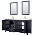 thumbnail image 2 of Wyndham Collection Daria 72" Light-Vein Wood Double Bathroom Vanity in Blue/Gold, 2 of 6