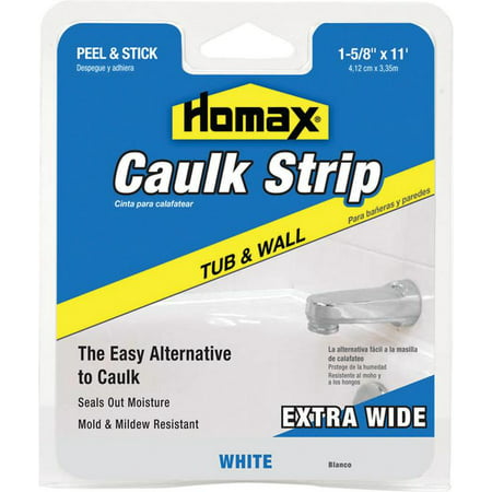 Homax Caulk Strip - Tub & Wall, Extra Wide -