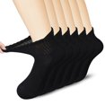 thumbnail image 1 of MD FootThera 6 Pairs Non-Binding Men's Moisture Wicking Cushion Quarter Bamboo Diabetic Socks, 1 of 5