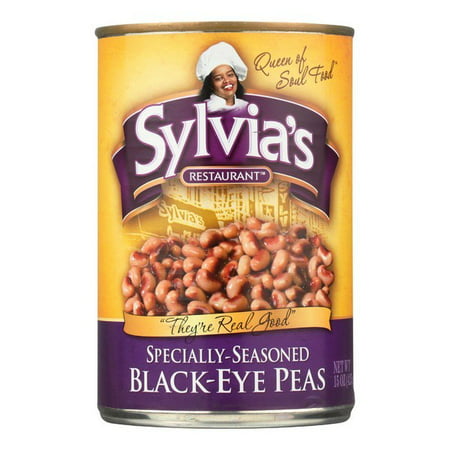Sylvia's Black Eye Peas - Seasoned - pack of 12 - 15 (The Best Black Eyed Peas)