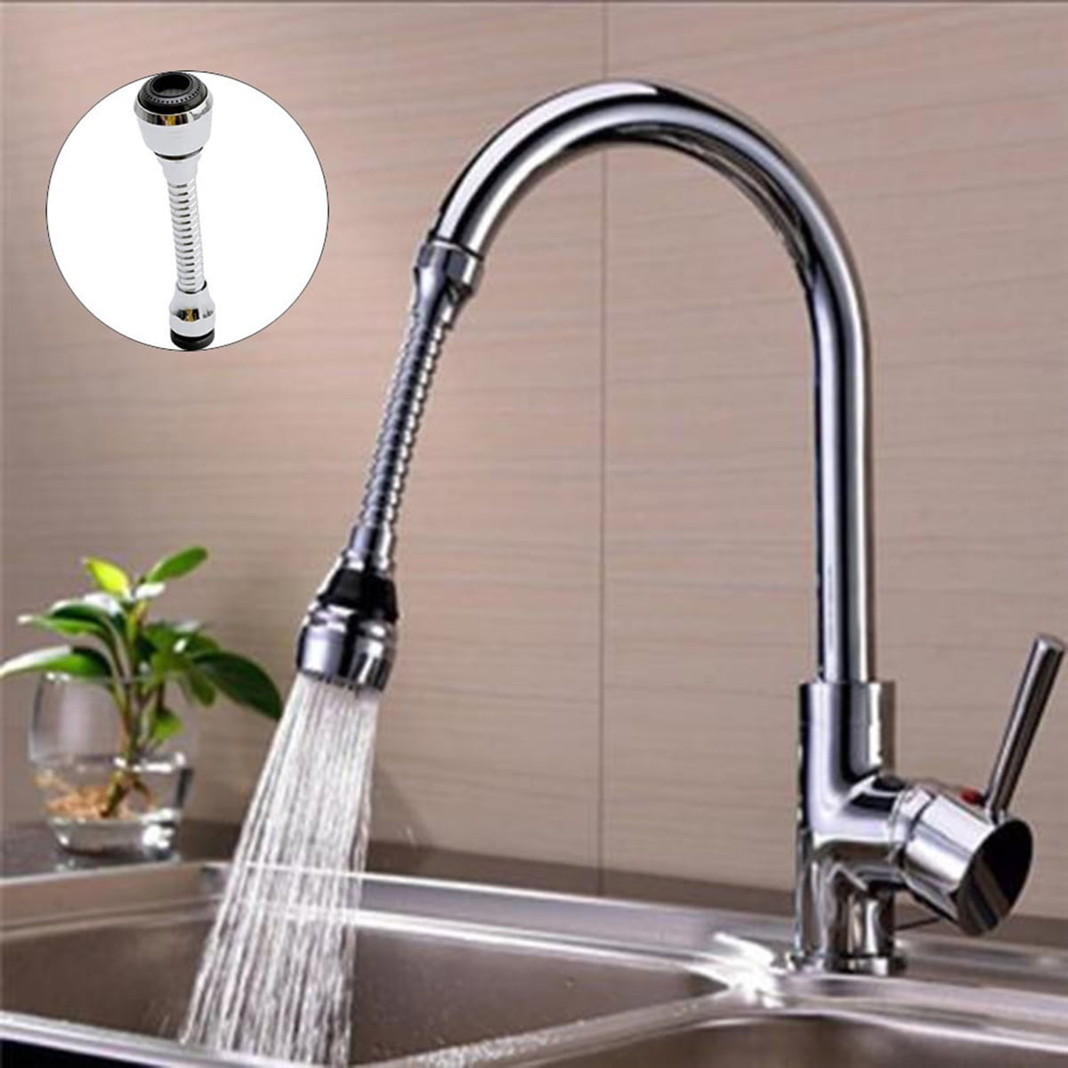 kitchen faucet spray nozzle 360 Degree Swivel Tap Water Saving Sink 