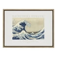 thumbnail image 2 of Kate and Laurel Sylvie Poster Katsushika Hokusai Under the Wave off Kanagawa aka The Great Wave 1830 Framed Canvas Wall Art by The Art Institute of Chicago, 18x24 Gold, Wall Décor, 2 of 6