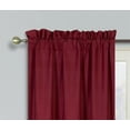 thumbnail image 2 of 1 PAIR lined thermal blackout window curtain panel treatment drape top rod pocket burgundy plain solid color R64 35" X 95" each panel, 2 of 3