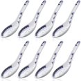 thumbnail image 1 of 8 Pieces Ceramics Soup Spoons Chinese Style Blue And White Porcelain Pattern Spoons Flatware, 1 of 4