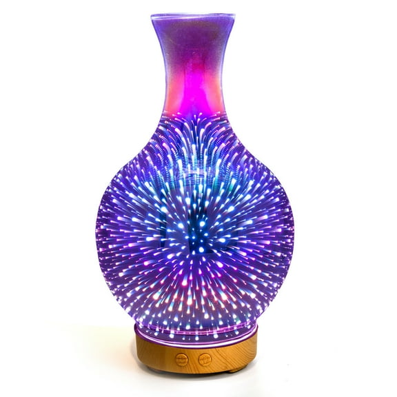 TOHU 3D Aromatherapy Essential Oil Diffuser Ultrasonic Aroma Humidifier with 7 Interchange Colors, 100ml Capacity, Auto Shut Off Function