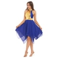 thumbnail image 3 of CHICTRY Womens Metallic Color Block Patchwork Lyrical Contemporary Dance Dress, 3 of 7