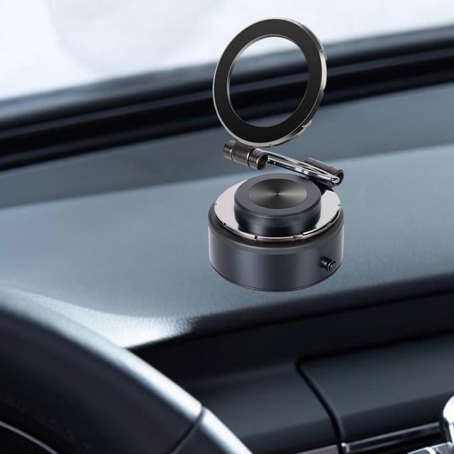 Soporte para teléfono de coche con ventosa Plegable Giratorio 360 grados Negro perfke