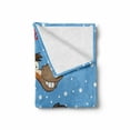 thumbnail image 2 of Happy New Year Soft Flannel Fleece Blanket, Cartoon Typography with a Smiling Horse Mascot Character Winter Season Theme, Cozy Plush for Indoor and Outdoor Use, 50" x 70", Multicolor, by Ambesonne, 2 of 6