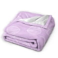 thumbnail image 3 of XMXY Fleece Throw Blanket for Couch, Purple Leaf Pattern Lightweight Plush Fuzzy Cozy Soft Bed Blankets and Throws for Sofa, 80"x60" inches, 3 of 8