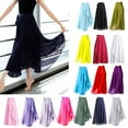 thumbnail image 3 of Yokua Dance Skirt with Adjustable Waist Tie Gymnastic Ballet Long Scarf Wrap Skirt, 3 of 20