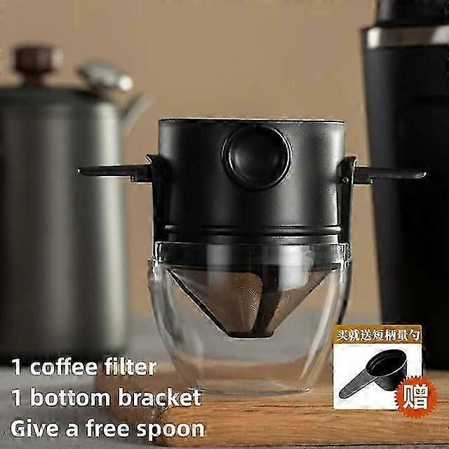 Portable Foldable Coffee Filter Stainless Steel Easy Clean Reusable Coffee Funnel Paperless Pour Over Holder Coffee Dripper