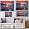 thumbnail image 4 of Designart "Glacier horizon Sunset Photography I" Landscapes Floater Framed Wall Art Print, 4 of 7