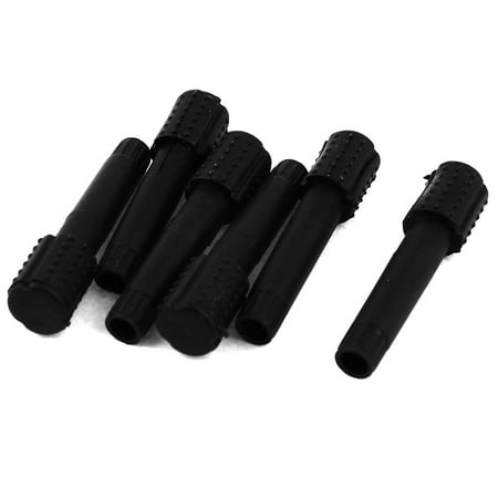 Unique Bargains 6 Pcs Replacement Black Plastic Auto Door Lock Knob Cover Protector for VW3000