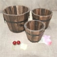 thumbnail image 3 of Necvior Plant Pots Wood Barrels Planter Indoor Outdoor Flower Pots Container Decorations for Garden Farmhouses Home Small Bucket, 3 of 15