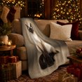 thumbnail image 3 of Siamese Cat Portrait on Taupe Background, Elegant Vintage Style for Cat Lovers, Classic Blue Eye Cat Scene and Birthday Gift, Soft Flannel Blanket for Bedroom and Guest Room, Home Decor, 3 of 9